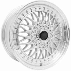 14" Mag Wheel – 8×100/114.3 (Silver Machined Lip + Golden Rivets) OY10BBS12
