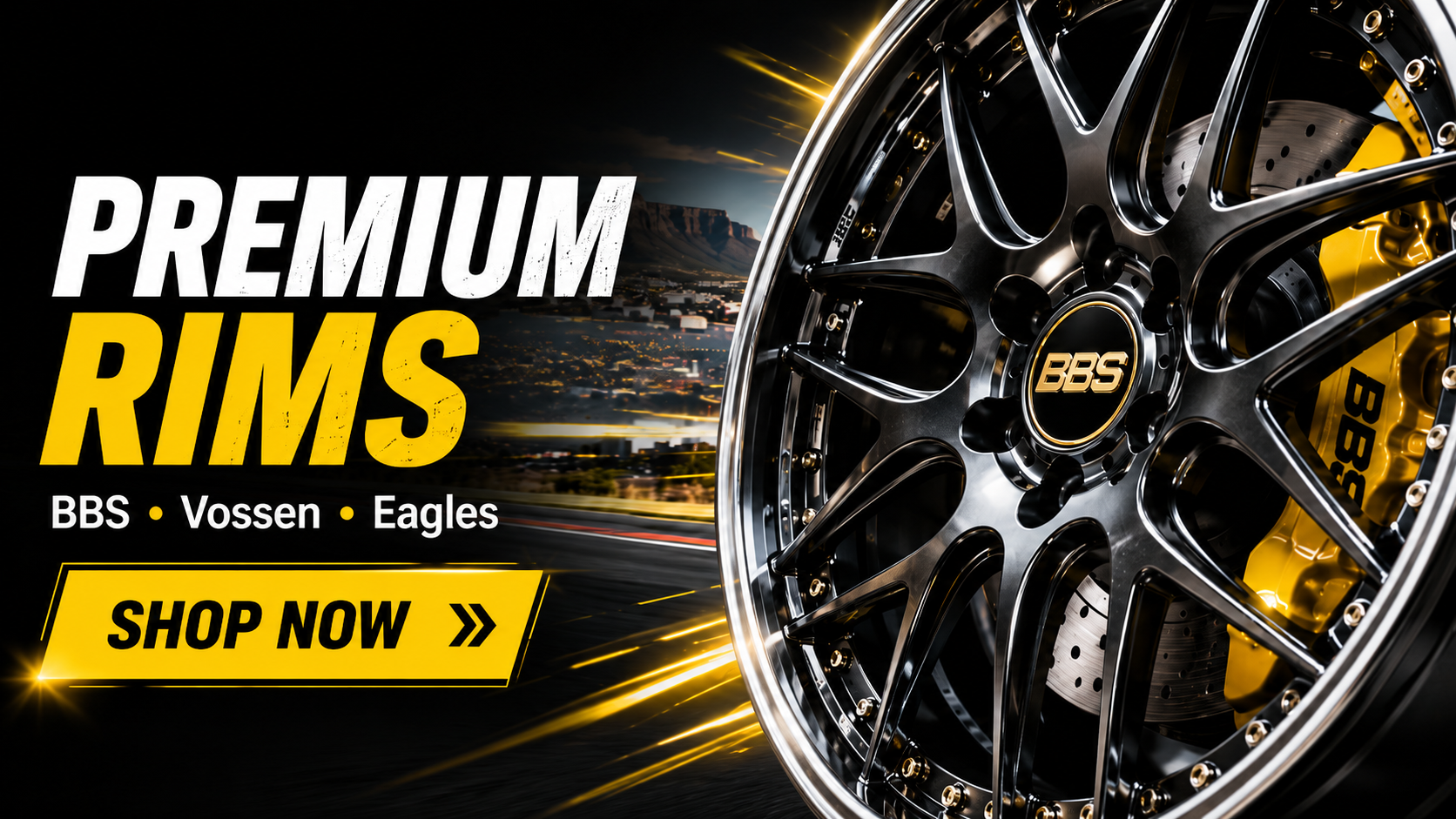 Premium rims from BBS, Vossen and Eagles