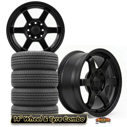 14″ 4×100114 RAYS RACE STYLE WHEEL & TYRE COMBO