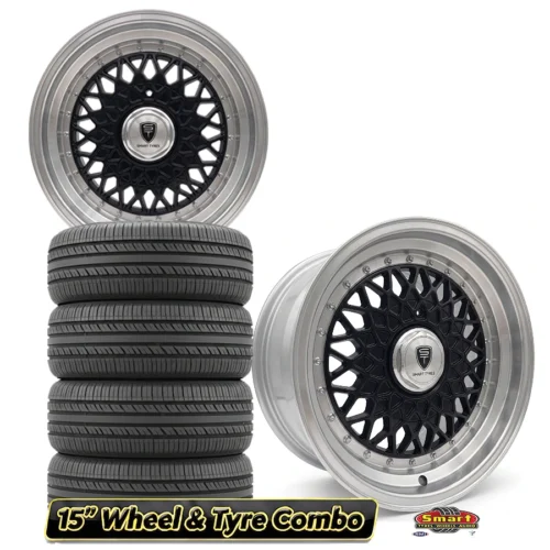 15″ 4X100/114 CUP2 STYLE DISH WHEEL & TYRE COMBO
