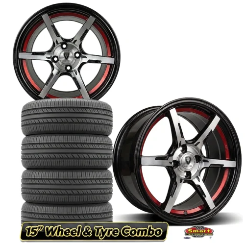 15″ 4×100 5 STAR UNDERCUT WHEEL & TYRE COMBO