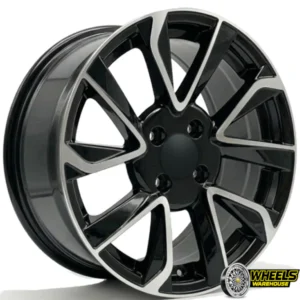 15"x6.5 5X100 DX381 MAG WHEEL SET BLACK MACHINED FACE