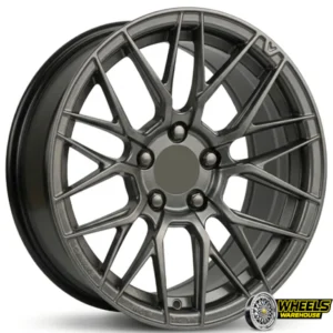 16"x7 5X100 DX552 MAG WHEEL SET HYPER BLACK SILVER