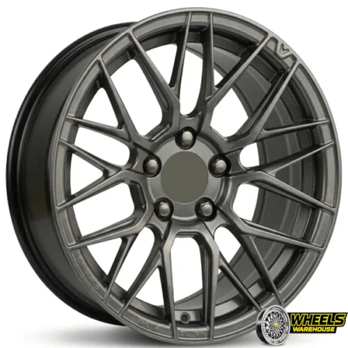 16″x7 5X100 DX552 MAG WHEEL SET HYPER BLACK SILVER