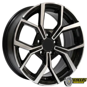 15"x6.5 5X100 OYR437-OYVW15001 MAG WHEEL SET BLACK MACHINED FACE