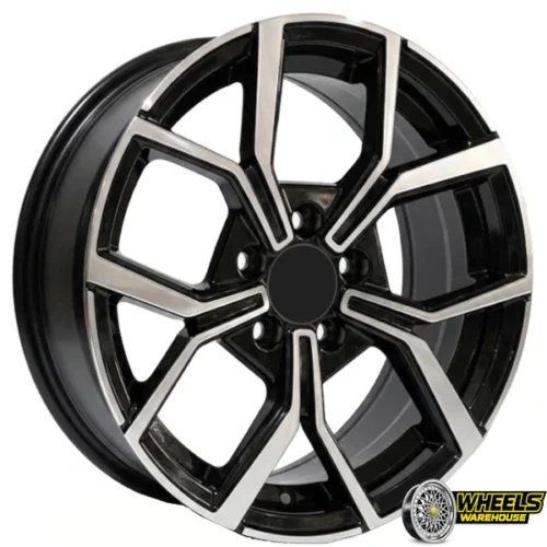17″x7.5 5X100 OYR438 MAG WHEEL SET BLACK MACHINED FACE