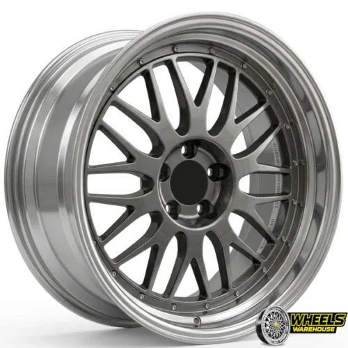 18″x8 5X100 OYTOS862-OTA077 MAG WHEEL SET HYPER BLACK SILVER MACHINED LIP