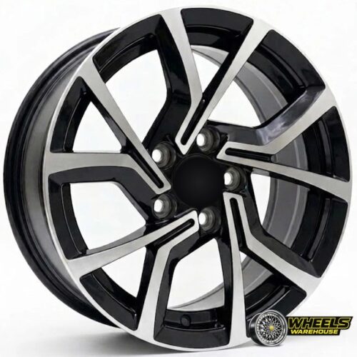 14″x6 5X100 OYTM016 MAG WHEEL BLACK MACHINED FACE