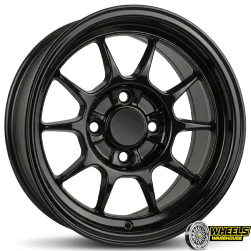 14″x5.5 4X100 YZTV133 MAG WHEEL SET BLACK