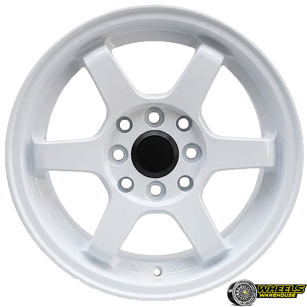 14"x5.5 4X100/4X114 YZTV106 MAG WHEEL SET WHITE - Image 2