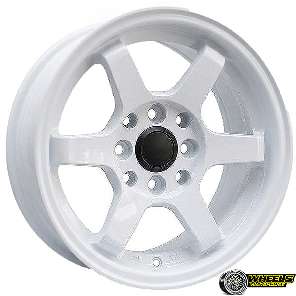 14"x5.5 4X100/4X114 YZTV106 MAG WHEEL SET WHITE