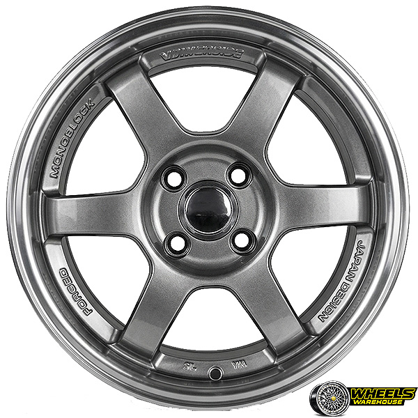 14"x5.5 4X100/4X114 YZTV107 MAG WHEEL SET MATT GUNMETAL - Image 2