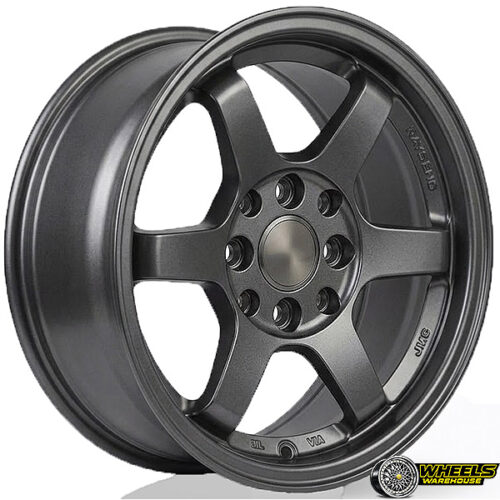 14″x5.5 4X100/4X114 YZTV107 MAG WHEEL SET MATT GUNMETAL