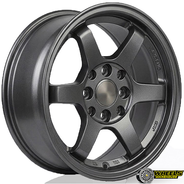 14"x5.5 4X100/4X114 YZTV107 MAG WHEEL SET MATT GUNMETAL