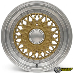 14"x5.5 4X100/4X114 OY10BBS14-YZTV44 MAG WHEEL SET GOLD MACHINED LIP+GR