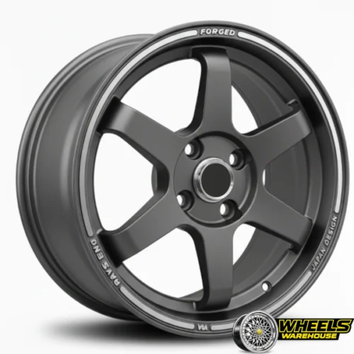 15″x6.5/7 4X100 DX008 MAG WHEEL SET GUN GREY+LINE