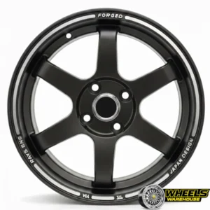15"x6.5/7 4X100 DX008 MAG WHEEL SET MATT BLACK+LINE