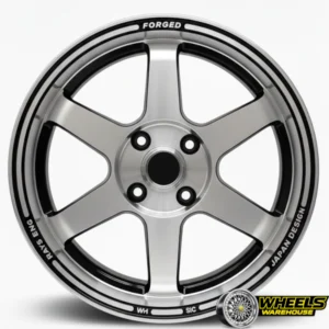 15"x6.5/7 4X100 DX008 MAG WHEEL SET BLACK MACHINE FACE