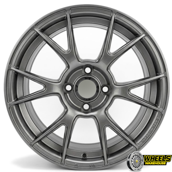 15"x7.0 4X100 DX149 MAG WHEEL SET HYPER BLACK - Image 2