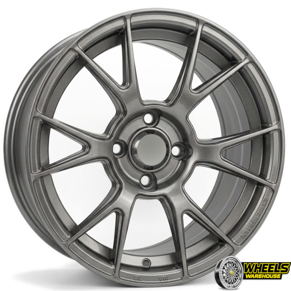 15"x7.0 4X100 DX149 MAG WHEEL SET HYPER BLACK