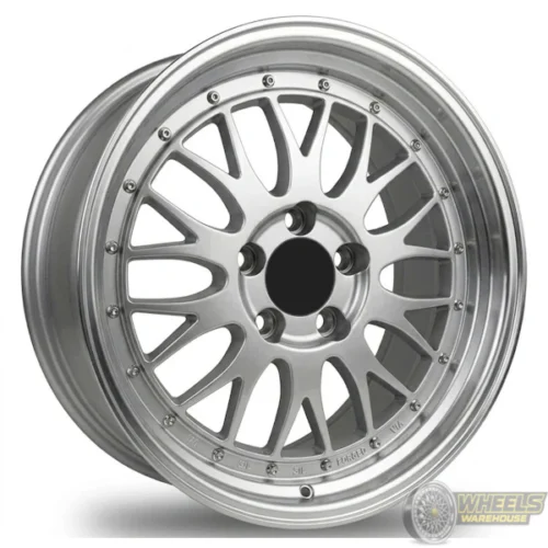 15″x6.5 5X100 OYTOS1195 MAG WHEEL SET BLACK MACHINED LIP