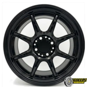 15"x7.0 4X100 DX148 MAG WHEEL SET BLACK