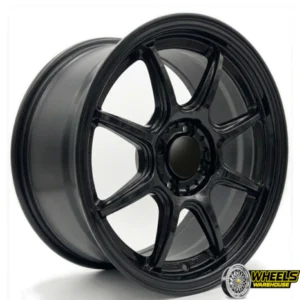 15"x7.0 4X100 DX148 MAG WHEEL SET BLACK