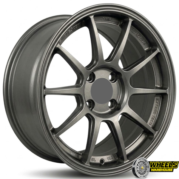 15"x7.0 4X100 DX109 MAG WHEEL SET GLOSS GUNMETAL