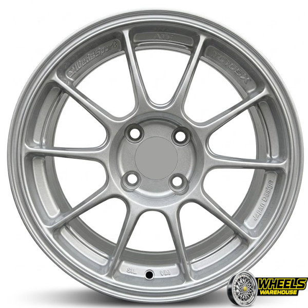 15"x7.0 4X100 DX109 MAG WHEEL SET SILVER - Image 2