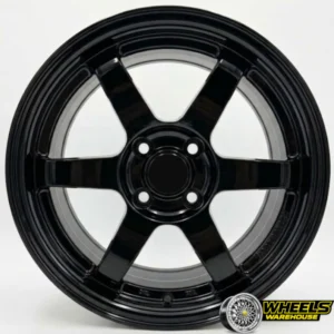 15"x7.0 4X100 DX146 MAG WHEEL SET BLACK