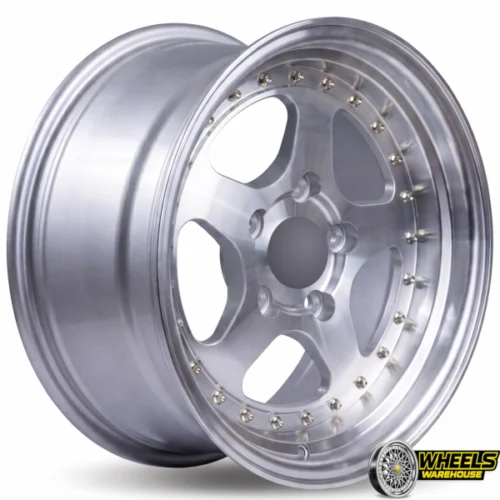15″x8 5X120 YZTMCB53 MAG WHEEL SET SILVER/MACHINED FACE