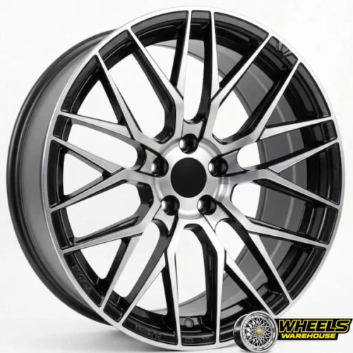16″x7 4X100/4X114 DX088 MAG WHEEL SET BLACK MACHINED FACE