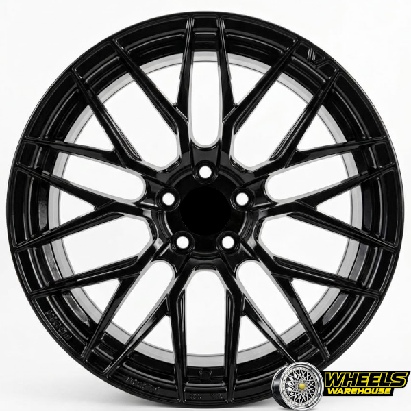 16"x7 4X100/4X114 DX088 MAG WHEEL SET BLACK - Image 2