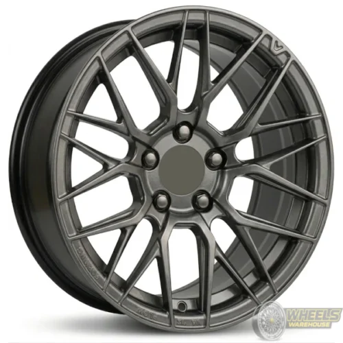 16″x7 5X100 DX552 MAG WHEEL SET HYPER BLACK SILVER