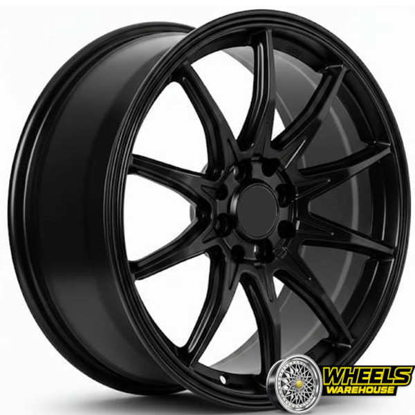 17"x7.5 4X100/4X114 DX424 MAG WHEEL SET MATT BLACK