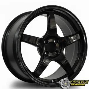 17"x7.5 4X100 DX015 MAG WHEEL SET BLACK