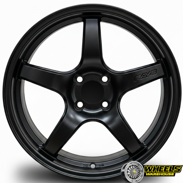 17"x7.5 4X100 DX015 MAG WHEEL SET MATT BLACK - Image 2