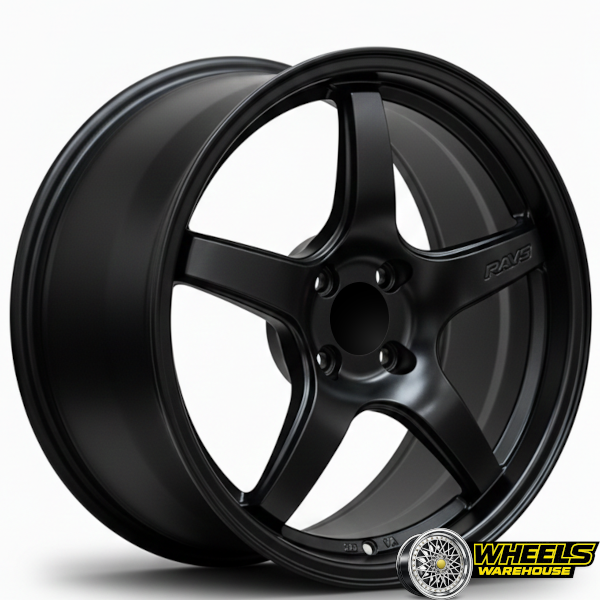 17"x7.5 4X100 DX015 MAG WHEEL SET MATT BLACK