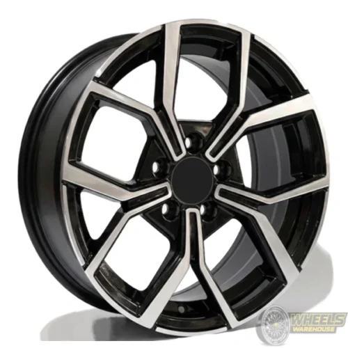 17″x7.5 5X100 OYR436 MAG WHEEL SET BLACK MACHINED FACE