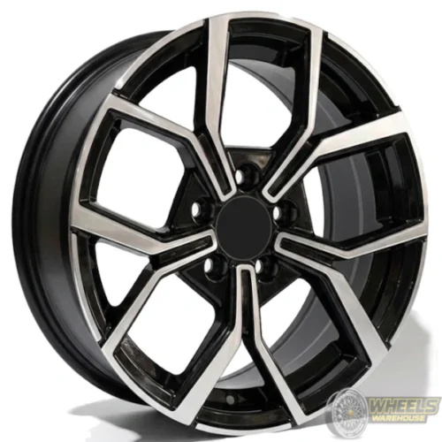 17″x7.5 5X100 OYR438 MAG WHEEL SET BLACK MACHINED FACE