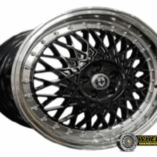 17″x8 5X100 OTE014 MAG WHEEL GLOSS BLACK WITH HIGH POLISH LIP