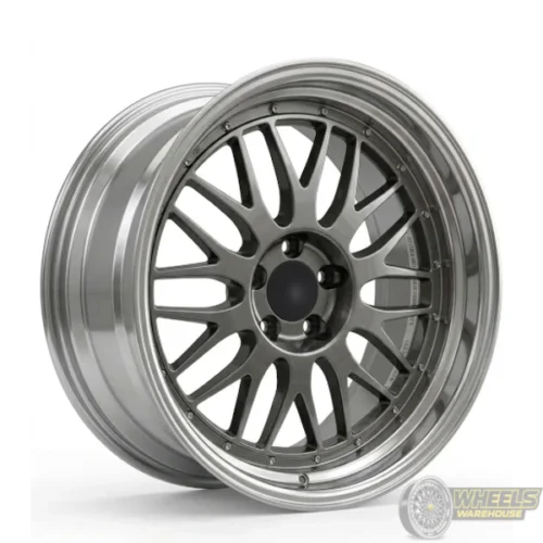 17″x7.5 5X100 OTA070 MAG WHEEL SET HYPER BLACK MACHINED LIP