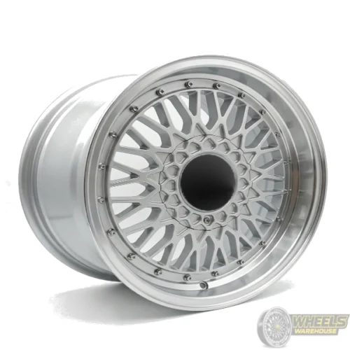 17″x7.5 5X100 OTA122 MAG WHEEL SET SILVER MACHINED LIP
