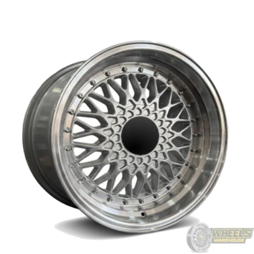 17″x8.5 5X100/114.3 YZTV57 MAG WHEEL SET SILVER MACHINED LIP