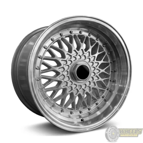 17″x10 5X100/114.3 YZTV58 MAG WHEEL SET SILVER MACHINED LIP