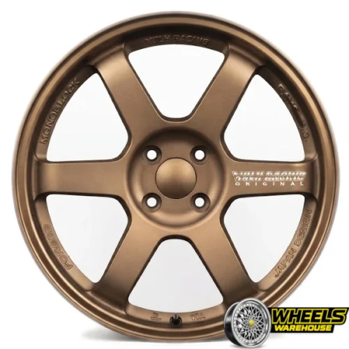 17″x8 4X100 558 MAG WHEEL SET SAND BRONZE MACHINED LIP + BRONZE WHITE WRITING