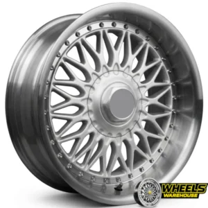 17"x7.5 4X100/4X114 OTA120 MAG WHEEL SET SILVER MACHINED LIP