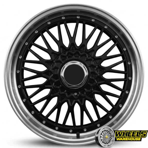 17"x7.5 4X100/4X114 OYTOS962 MAG WHEEL SET BLACK MACHINED LIP - Image 2