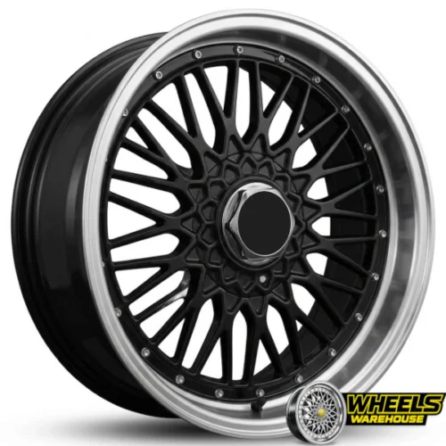 17″x7.5 4X100/4X114 OYTOS962 MAG WHEEL SET BLACK MACHINED LIP