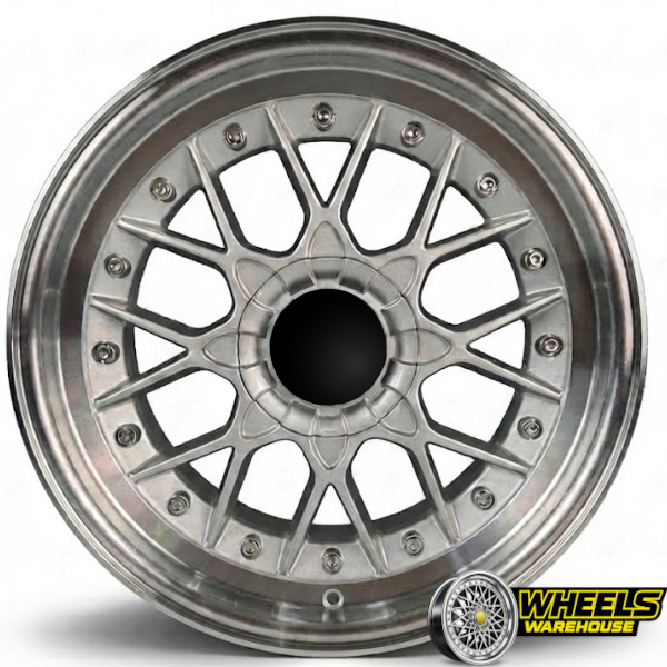 17"x8 4X100/5X100 OYTBB858 MAG WHEEL SET SILVER MACHINED LIP - Image 2